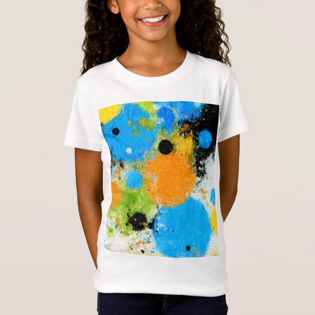 T-Shirt Cosmic Chromatic Splatter: Abstract Orbit (Devant)