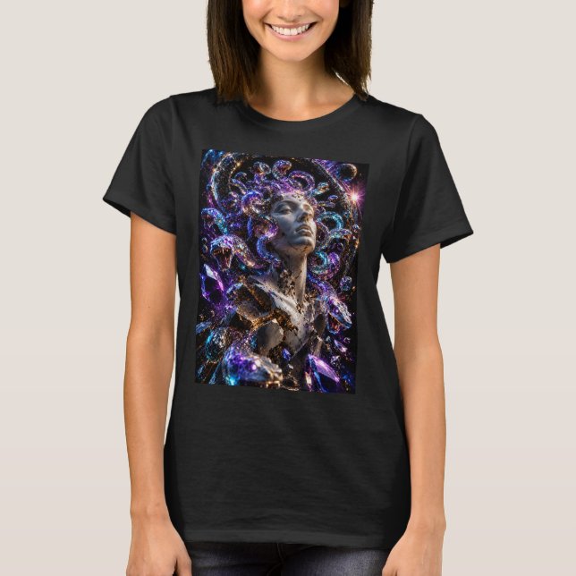 T-Shirt Cosmic Crystal Medusa 3D (Devant)