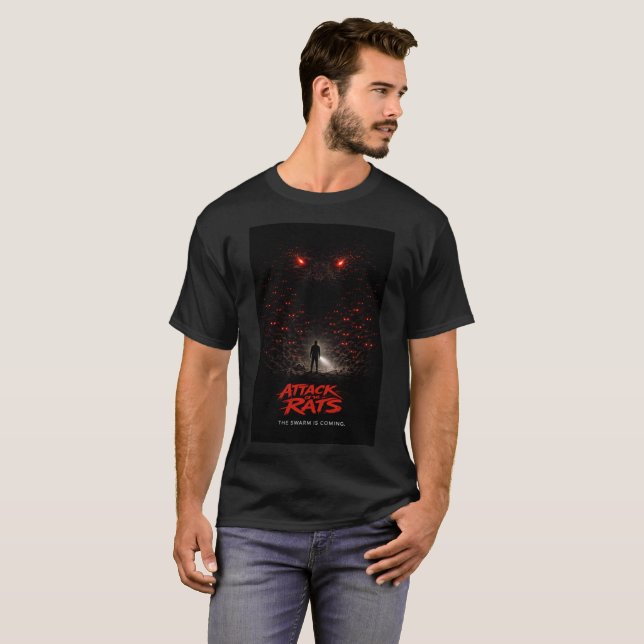 T-shirt Cosmic Eye™ – L'Attaque des Rats “L'Essaim Arrive” (Devant entier)