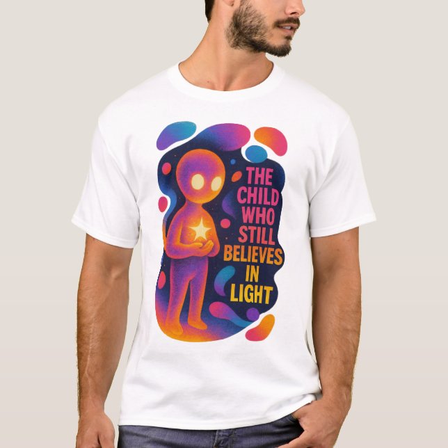 T-shirt Cosmic Glow Character & Inspirational Art (Devant)