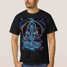 T-Shirt Cosmic Lord Shiva Méditation Astronaute Fa