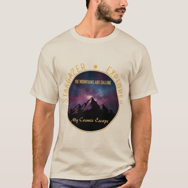 T-shirt Cosmic Mountain Calling (Devant)