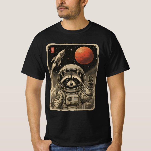 T-shirt Cosmic Peacekeeper: The Selfie-Taking Astronaut (Devant)