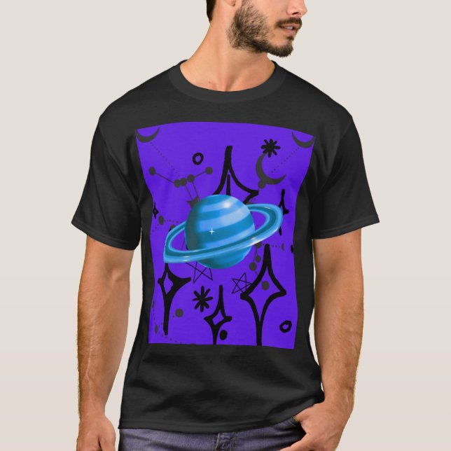 T-SHIRT COSMIC PLANET GRAPHIC ART (Devant)