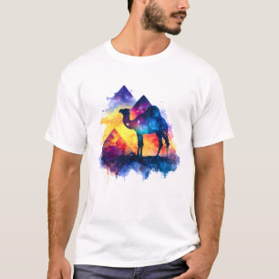 T-shirt Cosmic Starry Nuit Camel égyptien Paysage