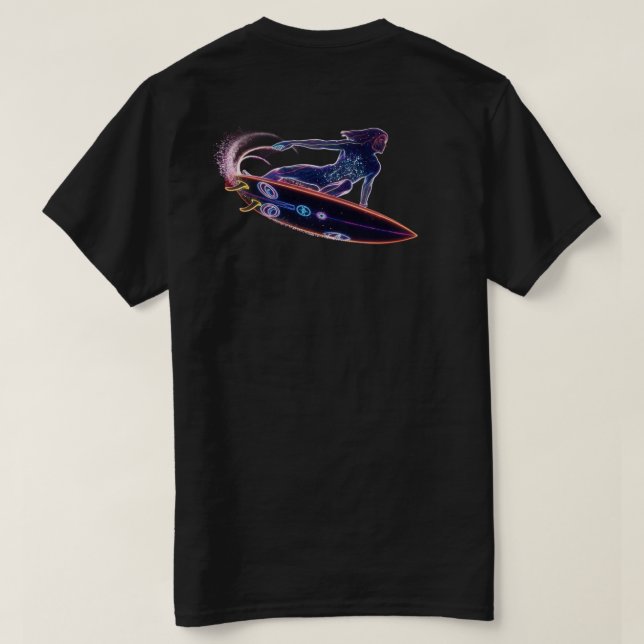 T-shirt Cosmic Surfer (Hommes & Femmes)  (Design dos)