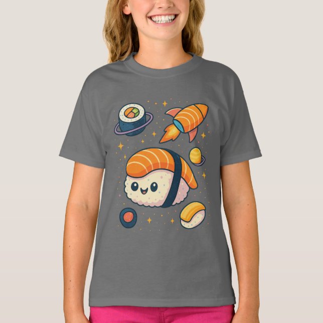 T-shirt Cosmic Sushi Adventure (Devant)