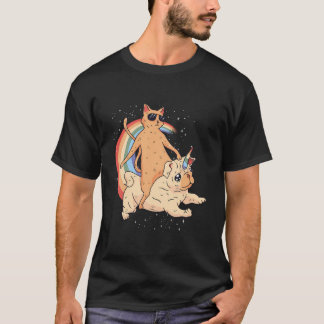 T-shirt Cosmic Unidog Cat-Ride Un Voyage À Travers La Plui