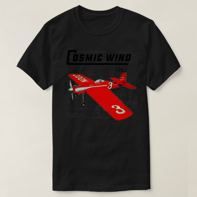 T-shirt Cosmic Wind Control Line RC Model Airplane Premium (Design devant)