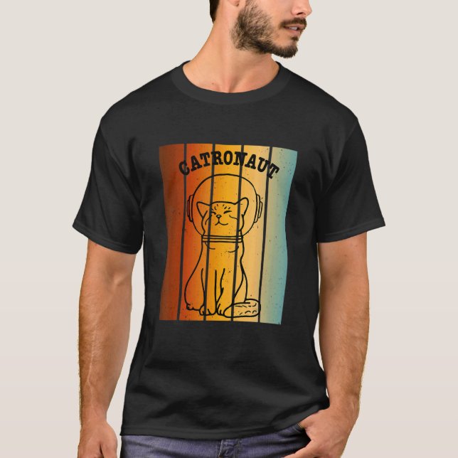 T-shirt Cosmonaute Chat Chat Astronaute Espace Allure Homm (Devant)