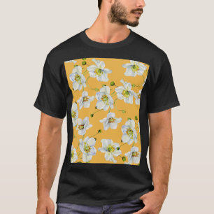 T-shirt Cosmos, aquarelle, transparent, motif floral.