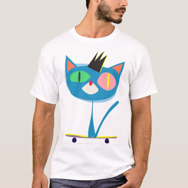 T-Shirt COSMOS Chat Couronné (Devant)