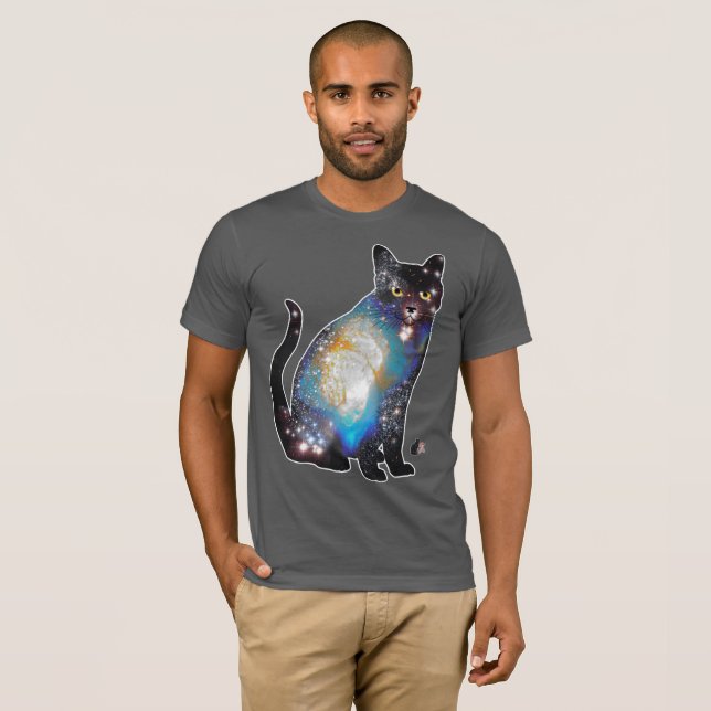 T-shirt Cosmos Espace Dans Chat (Devant entier)