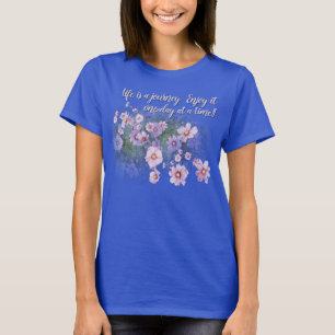 T-shirt cosmos fleur sauvage 26lblue tee la vie est un voy