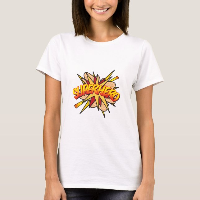 T-shirt Cosplay Comédie Livre Pop Art SUPERHERO (Devant)
