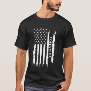 T-shirt Costa Mesa États-Unis en détresse avec le drapeau