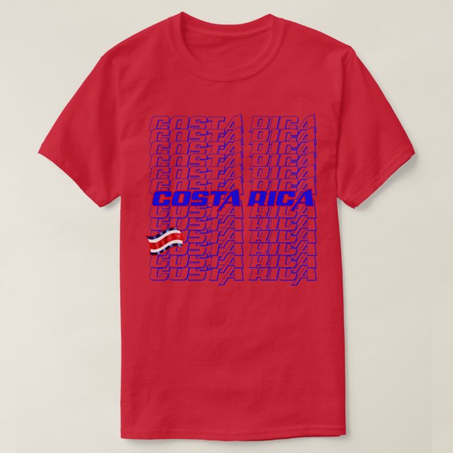 T-shirt Costa Rica Cascade texte (Design devant)