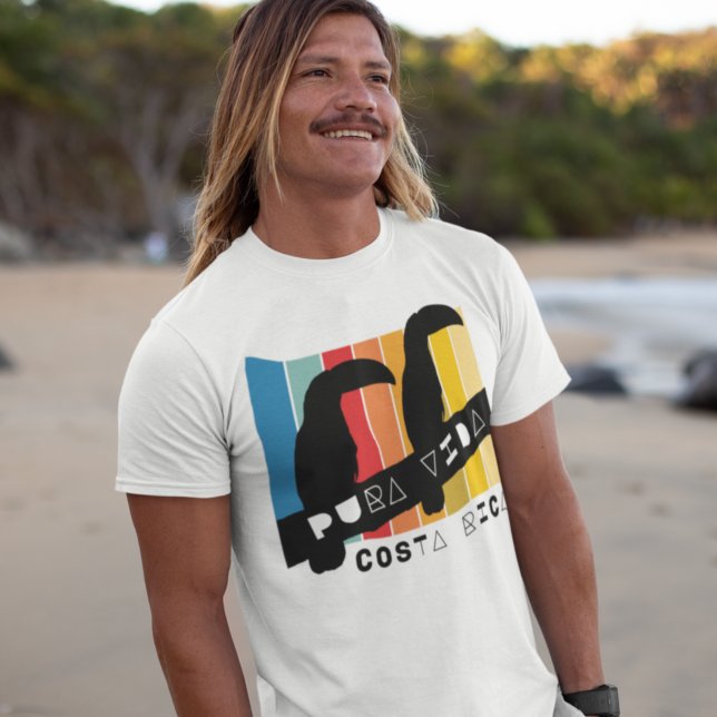 T-shirt Costa Rica Coloré Toucan Pura Vida Souvenir (Créateur téléchargé)