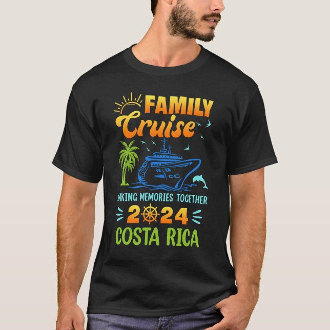T-shirt Costa Rica Croisière 2024 Family Friends Group Vac (Devant)