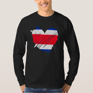 T-shirt Costa Rica Drapeau J'Aime Il Est Dans Mon Adn Pour
