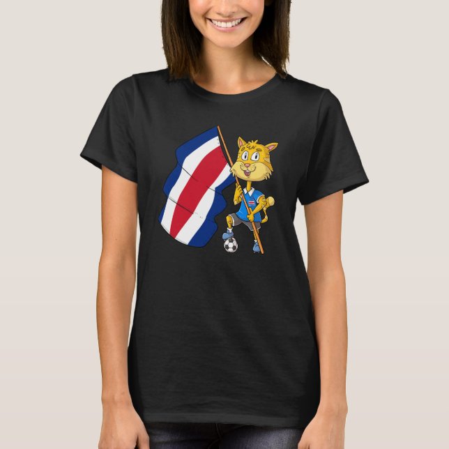 T-shirt Costa Rica Fan Cat  1 (Devant)