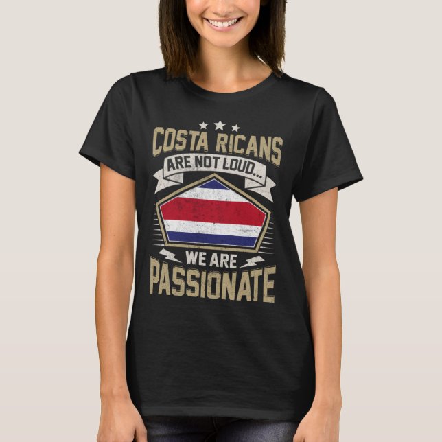 T-shirt Costa Rica Flag Passionate Costa Ricans Girls & Wo (Devant)