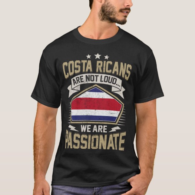 T-shirt Costa Rica Flag Passionate Costa Ricans Girls & Wo (Devant)
