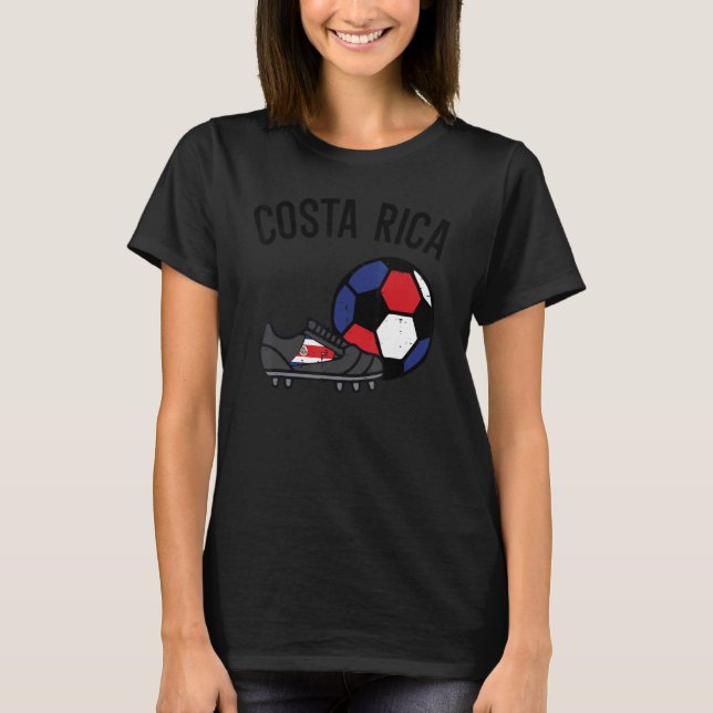 T-shirt Costa Rica Football Chaussures De Football Fan Hom (Devant)