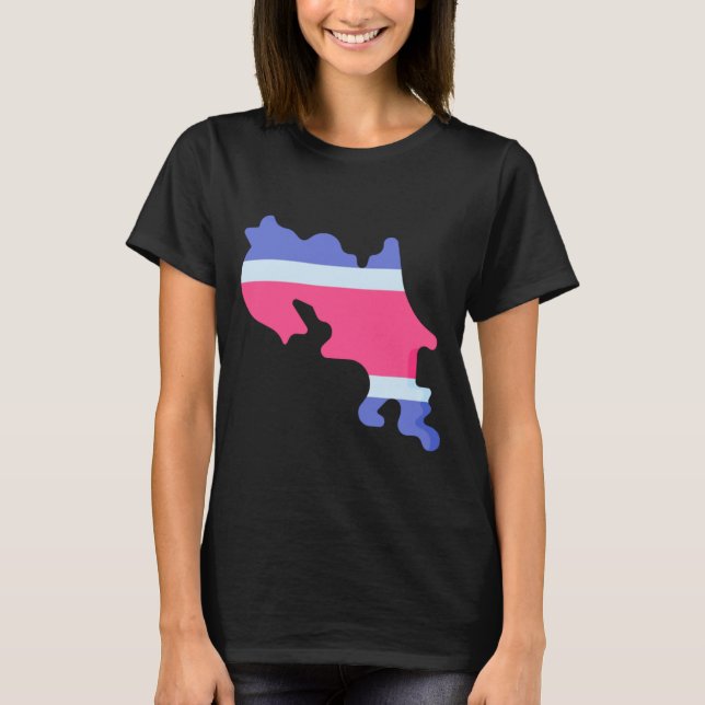T-shirt Costa Rica Map Costa Rica Proud 1 (Devant)