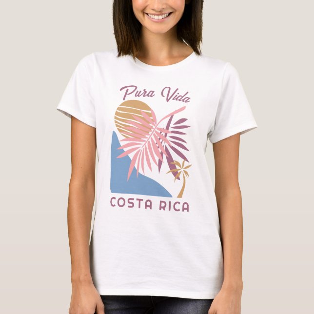 T-shirt Costa Rica Moto Pura Vida (Devant)