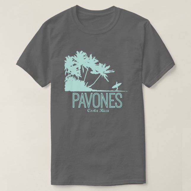 T-shirt Costa Rica Pavones Surfing Beach Souvenir (Design devant)