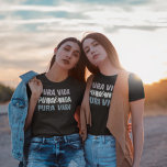 T-shirt Costa Rica Pura Vida Vibes Souvenir féminin<br><div class="desc">Un t-shirt souvenir du Costa Rica avec une typopgraphie "Pura vida vibes" design.</div>