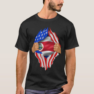 T-shirt Costa Rica Racines USA Drapeau Patriotique Costa R
