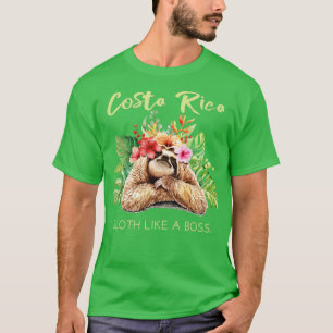 T-shirt Costa Rica Sloth Like a Boss Vacances Souvenir Gif