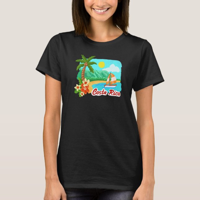 T-shirt Costa Rica souvenir pour hommes femmes 5 (Devant)