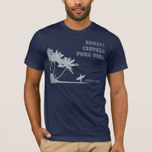 T-shirt Costa Rica Sunset Cerveza Surf