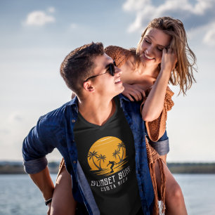 T-shirt Costa Rica Sunset Surf Souvenir