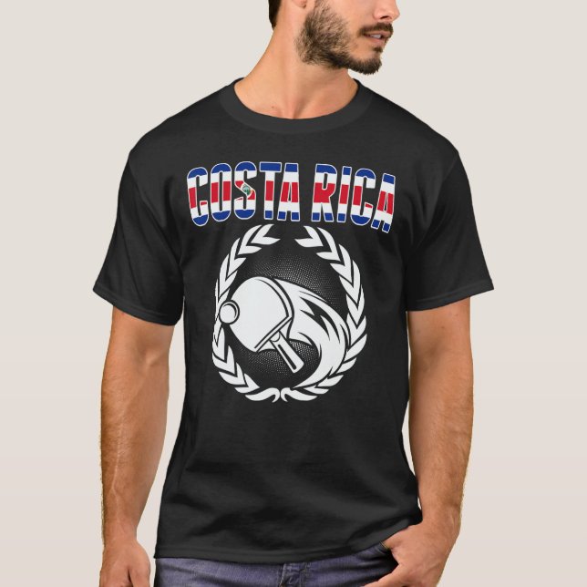 T-shirt Costa Rica Table Tennis Fans Costa Rican Ping Pong (Devant)