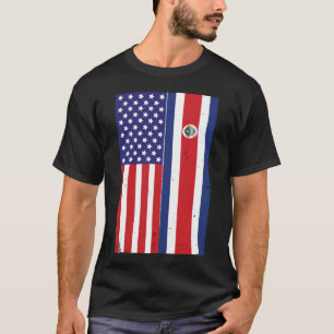 T-shirt Costa Rica USA Drapeau américain Vida Costa Rica L
