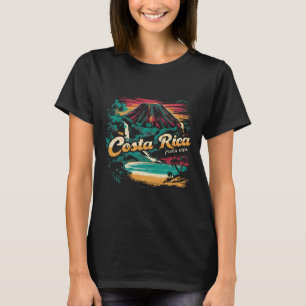 T-shirt Costa Rica Vintage 70s Rétro Famille Vacances Thro