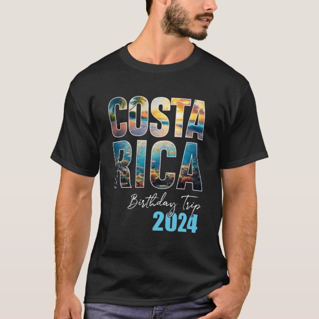 T-shirt Costa Rica Voyage d'anniversaire 2024 Vacation Par (Devant)
