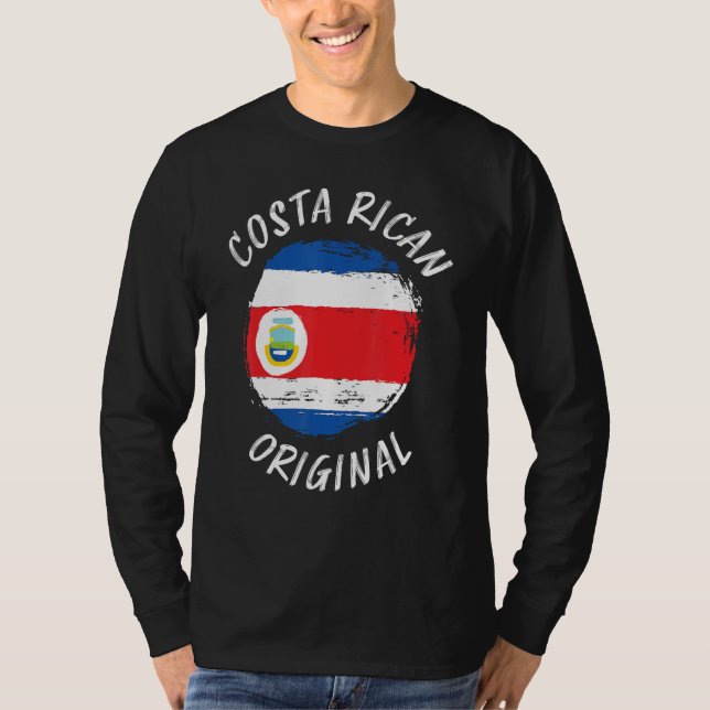 T-shirt Costa Rican Original  Tico Roots Costa Rica Flag (Devant)