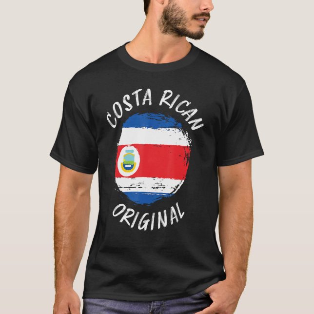 T-shirt Costa Rican Original  Tico Roots Costa Rica Flag (Devant)