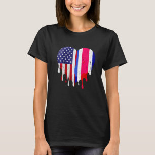 T-shirt Costa-Rican Patriot Américain Cultivé Pays Fondu