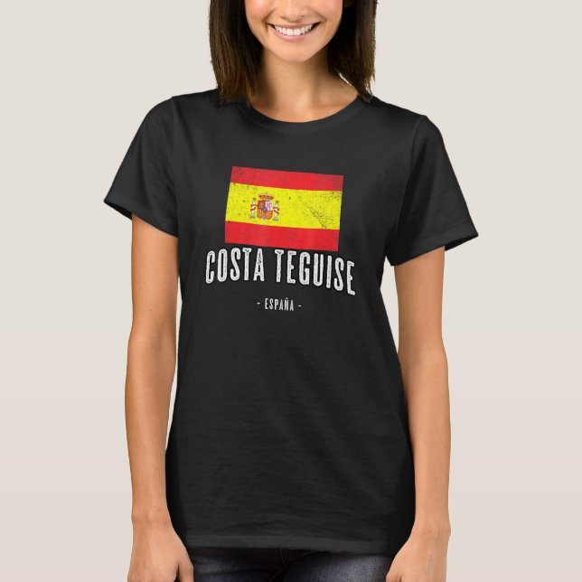 T-shirt Costa Teguise Espagne Es Drapeau Ville Bandera Rop (Devant)