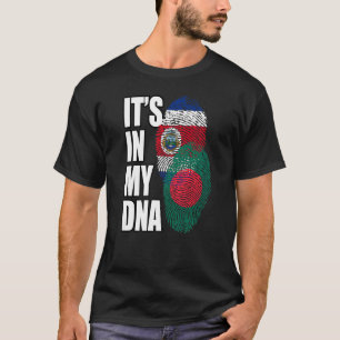 T-shirt Costaricain Et Bangladesh Mix Dna Flag Heritage