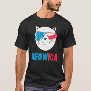 T-shirt Costume 4 juillet chat 2022 Meowica Hommes Femmes 