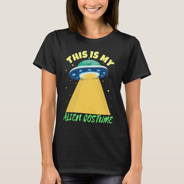T-shirt Costume Alien simple d'Halloween (Devant)