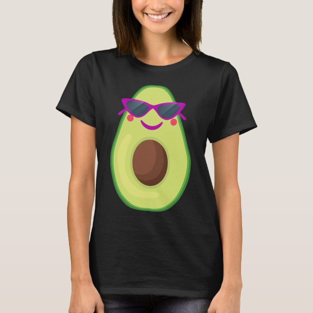 T-shirt Costume Avocado Drôle Halloween pour les femmes Gu (Devant)