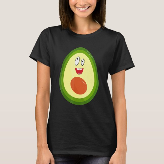 T-shirt Costume Avocado Halloween Vegan Avocado Grossesse (Devant)